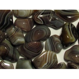 pierre roulée : agate a bandes