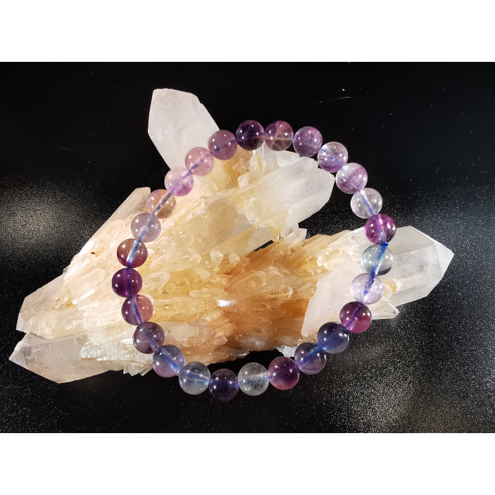 bracelet pierre naturelle 8 mm:  FLUORITE