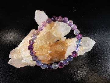 natural stone bracelet 8 mm:  FLUORITE