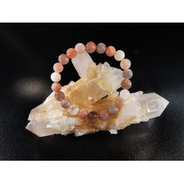 natural stone bracelet 8 mm: MOONSTONE MIXTE