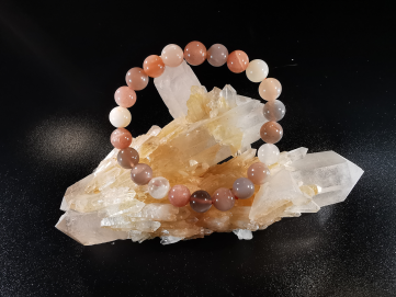 natural stone bracelet 8 mm: MOONSTONE MIXTE