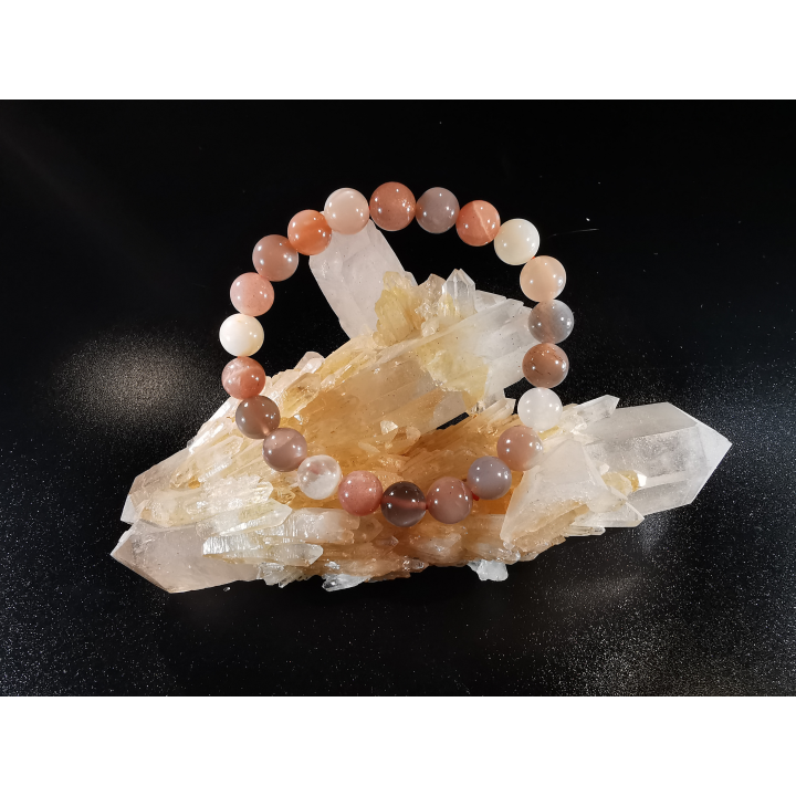 natural stone bracelet 8 mm: MOONSTONE MIXTE