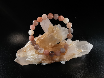 natural stone bracelet 8 mm: MOONSTONE MIXTE