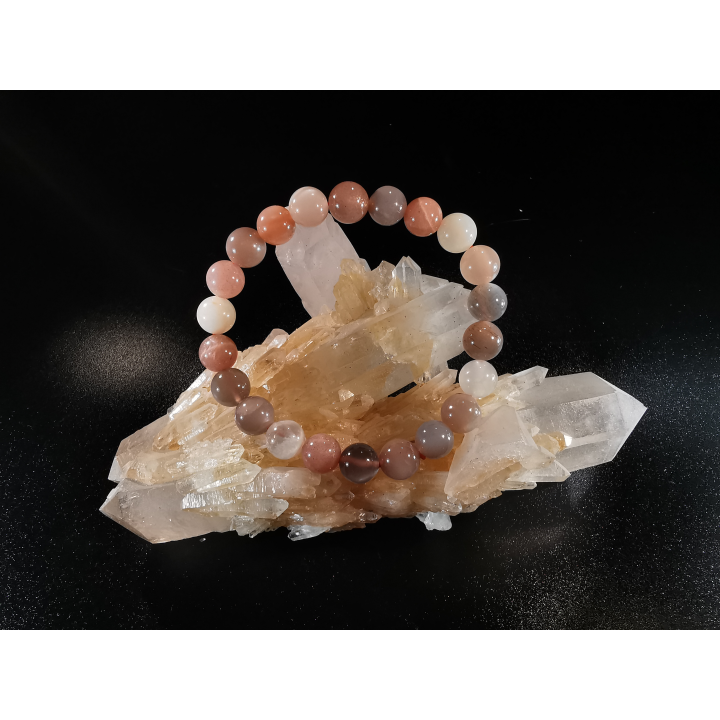natural stone bracelet 8 mm: MOONSTONE MIXTE