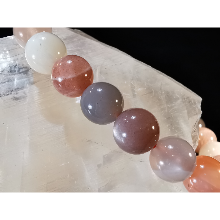 natural stone bracelet 8 mm: MOONSTONE MIXTE