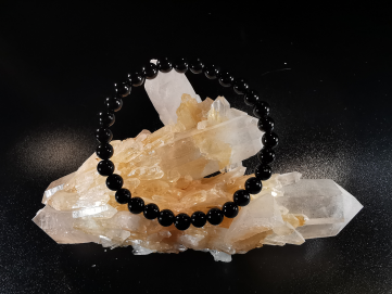 bracelet pierre naturelle 6 mm:  ONYX