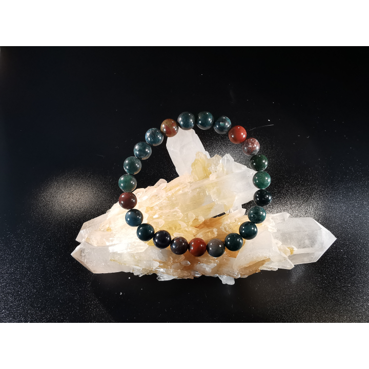 natural stone bracelet 8 mm: ELIOTROPE