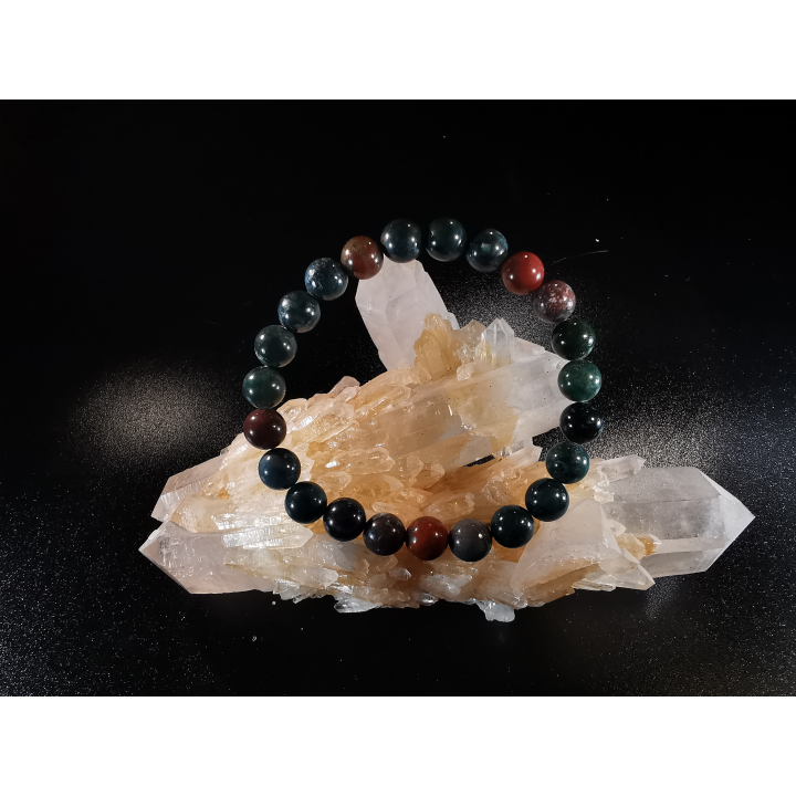 natural stone bracelet 8 mm: ELIOTROPE