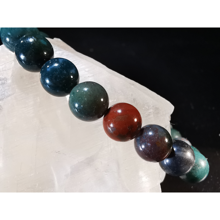 bracelet pierre naturelle 8 mm:  ELIOTROPE