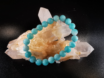 bracelet pierre naturelle 8 mm:  AMAZONITE