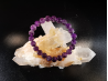 natural stone bracelet 8 mm: AMETHYSTE CHEVRON