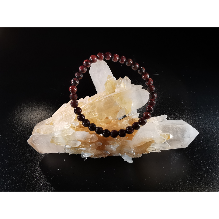 bracelet pierre naturelle 6 mm:  GRENAT