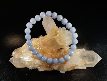 natural stone bracelet 8 mm: ANGELITE from PERU