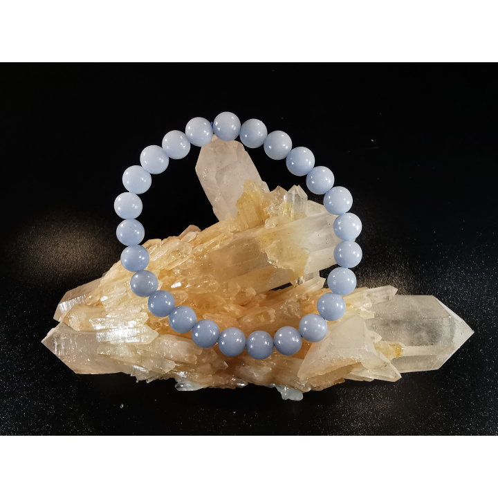 natural stone bracelet 8 mm: ANGELITE from PERU