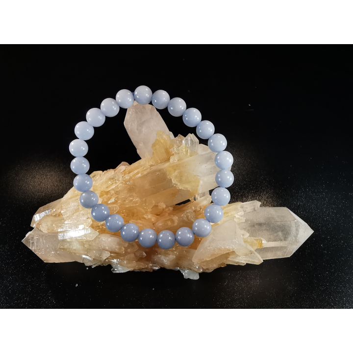natural stone bracelet 8 mm: ANGELITE from PERU