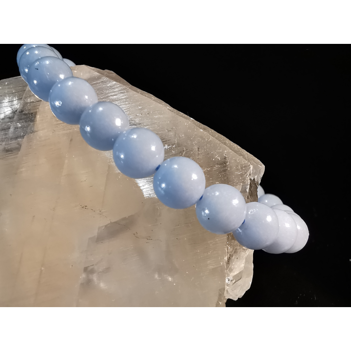 natural stone bracelet 8 mm: ANGELITE from PERU