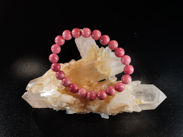 bracelet pierre naturelle 8 mm:  RHODONITE