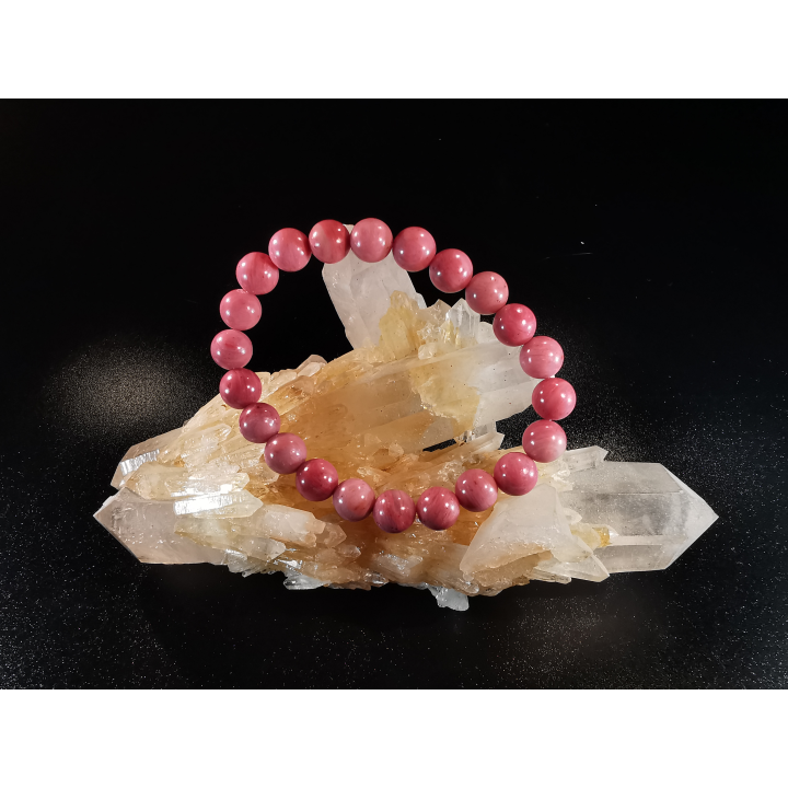 natural stone bracelet 8 mm: RHODONITE