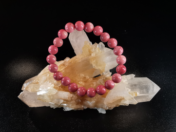 bracelet pierre naturelle 8 mm:  RHODONITE