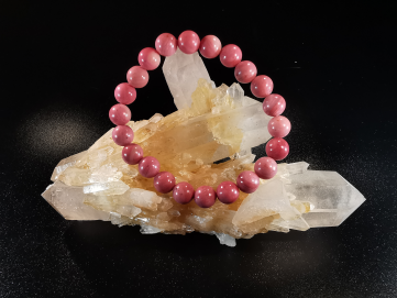 bracelet pierre naturelle 8 mm:  RHODONITE