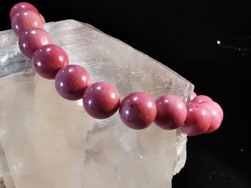 bracelet pierre naturelle 8 mm:  RHODONITE