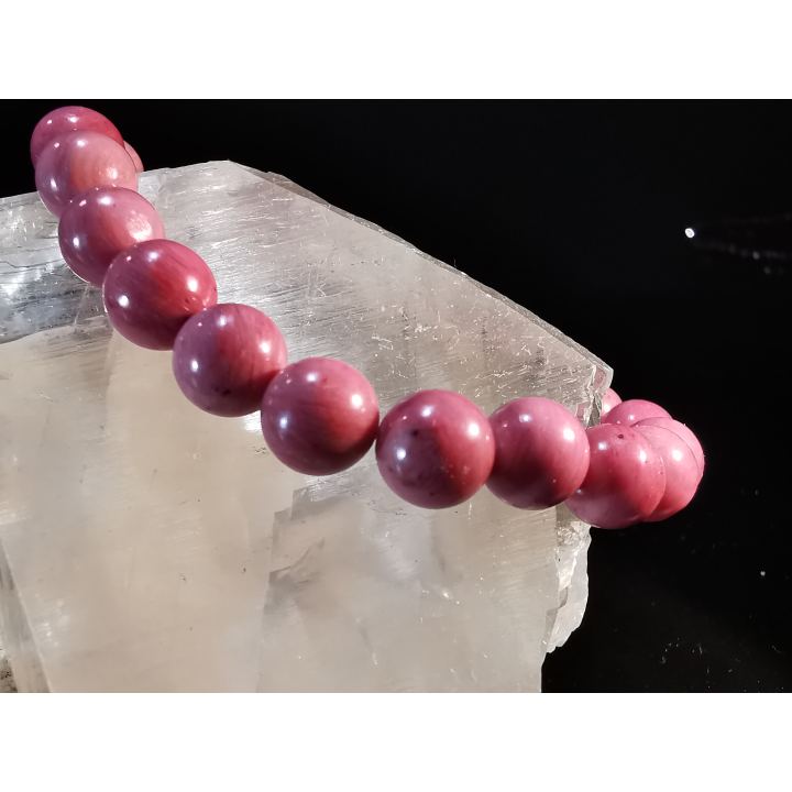 natural stone bracelet 8 mm: RHODONITE