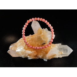 natural stone bracelet 6mm:  RHODOCHROSITE