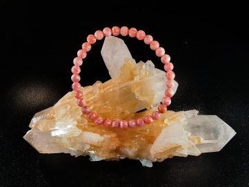 natural stone bracelet 6mm:  RHODOCHROSITE