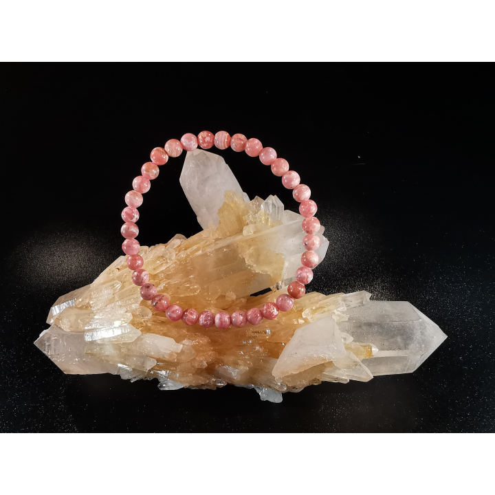 natural stone bracelet 6mm:  RHODOCHROSITE