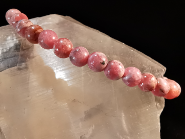 bracelet pierre naturelle 6 mm:  RHODOCHROSITE