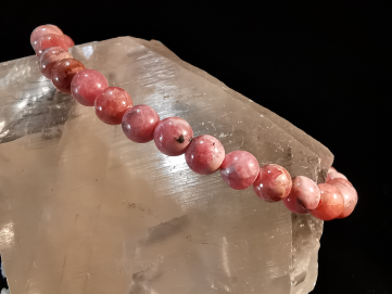 bracelet pierre naturelle 6 mm:  RHODOCHROSITE