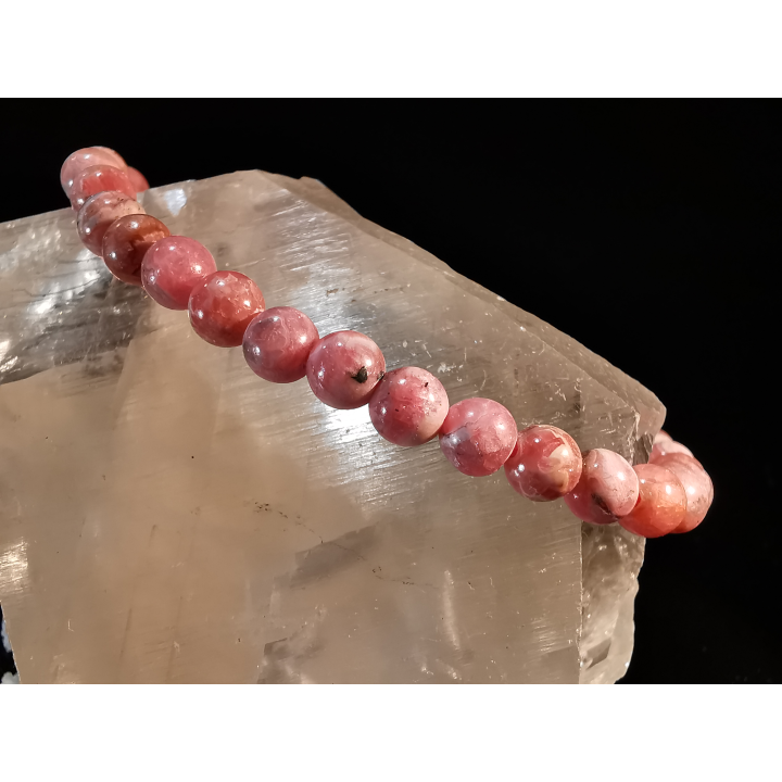 natural stone bracelet 6mm:  RHODOCHROSITE