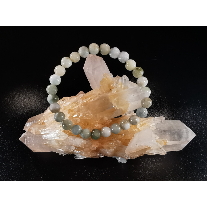 bracelet pierre naturelle 8 mm:  JADEITE