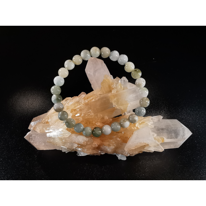 bracelet pierre naturelle 8 mm:  JADEITE
