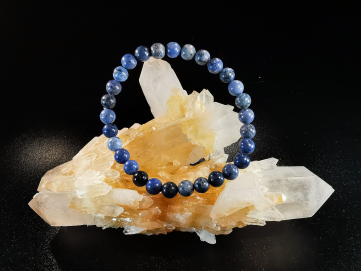 bracelet pierre naturelle 6 mm:  SODALITE