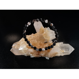 bracelet pierre naturelle 6 mm:  AGATE OEIL