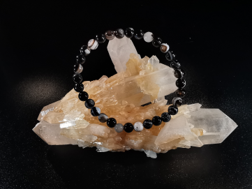 natural stone bracelet 6mm:  AGATE OEIL