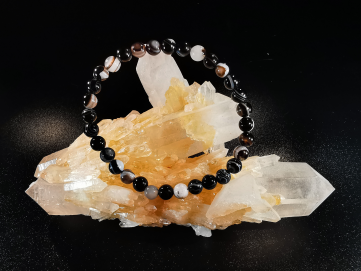 natural stone bracelet 6mm:  AGATE OEIL