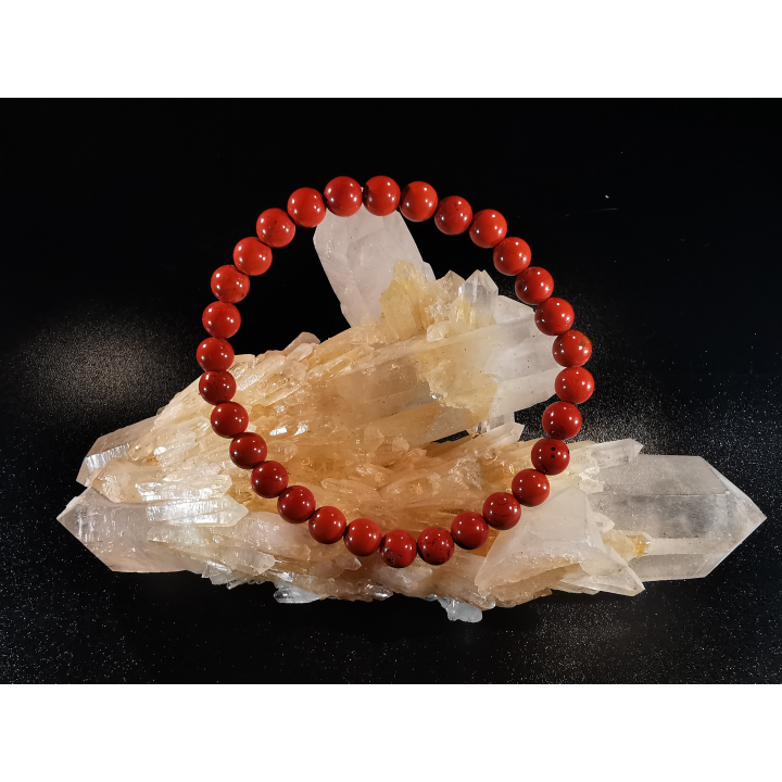 natural stone bracelet 6mm:  JASPE ROUGE
