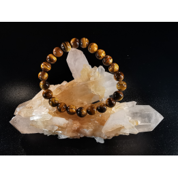 bracelet pierre naturelle 8 mm:  ŒIL DE TIGRE
