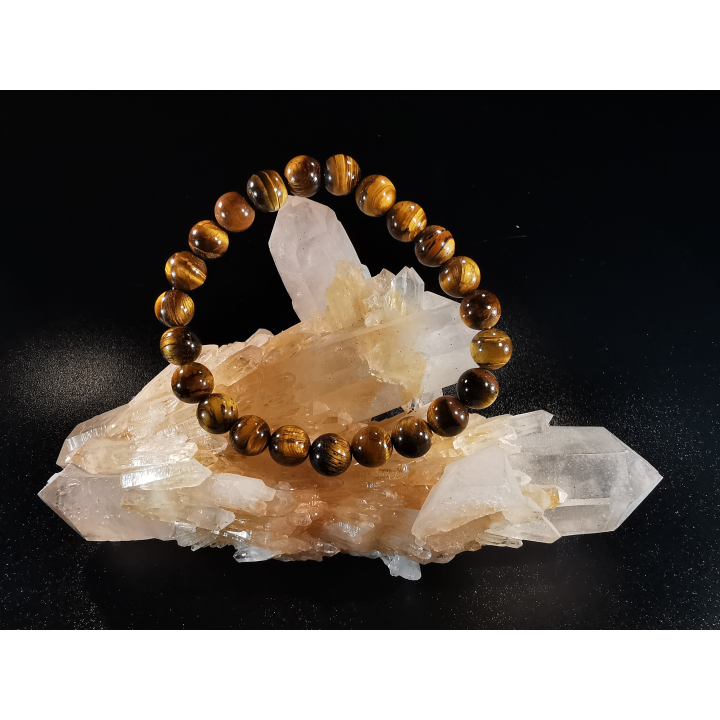 natural stone bracelet 8 mm: ŒIL DE TIGRE