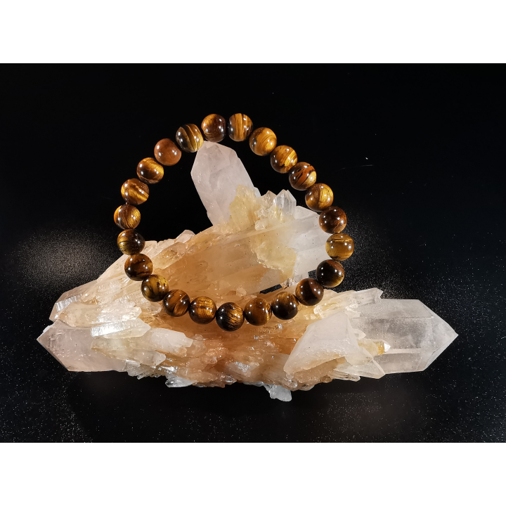 natural stone bracelet 8 mm: ŒIL DE TIGRE