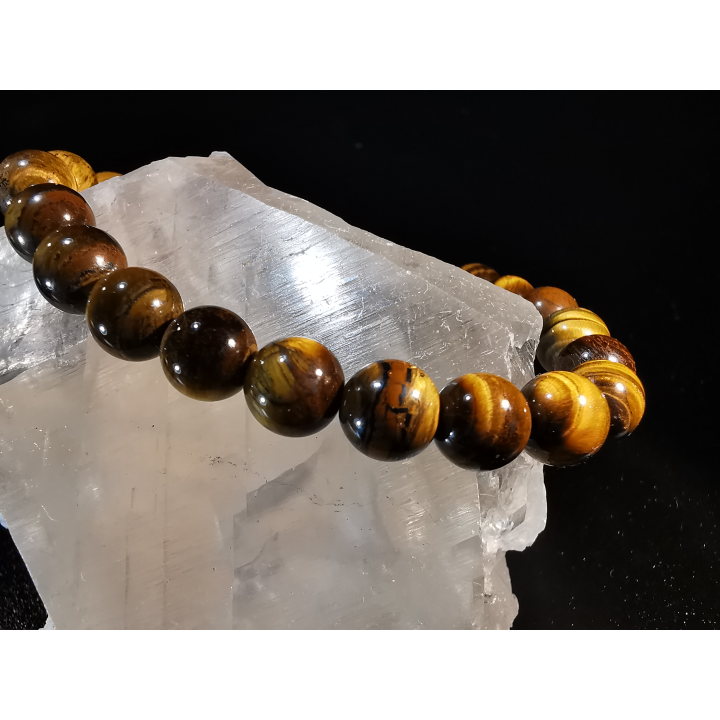 bracelet pierre naturelle 8 mm:  ŒIL DE TIGRE