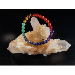 natural stone bracelet 6mm:  7 CHAKRAS