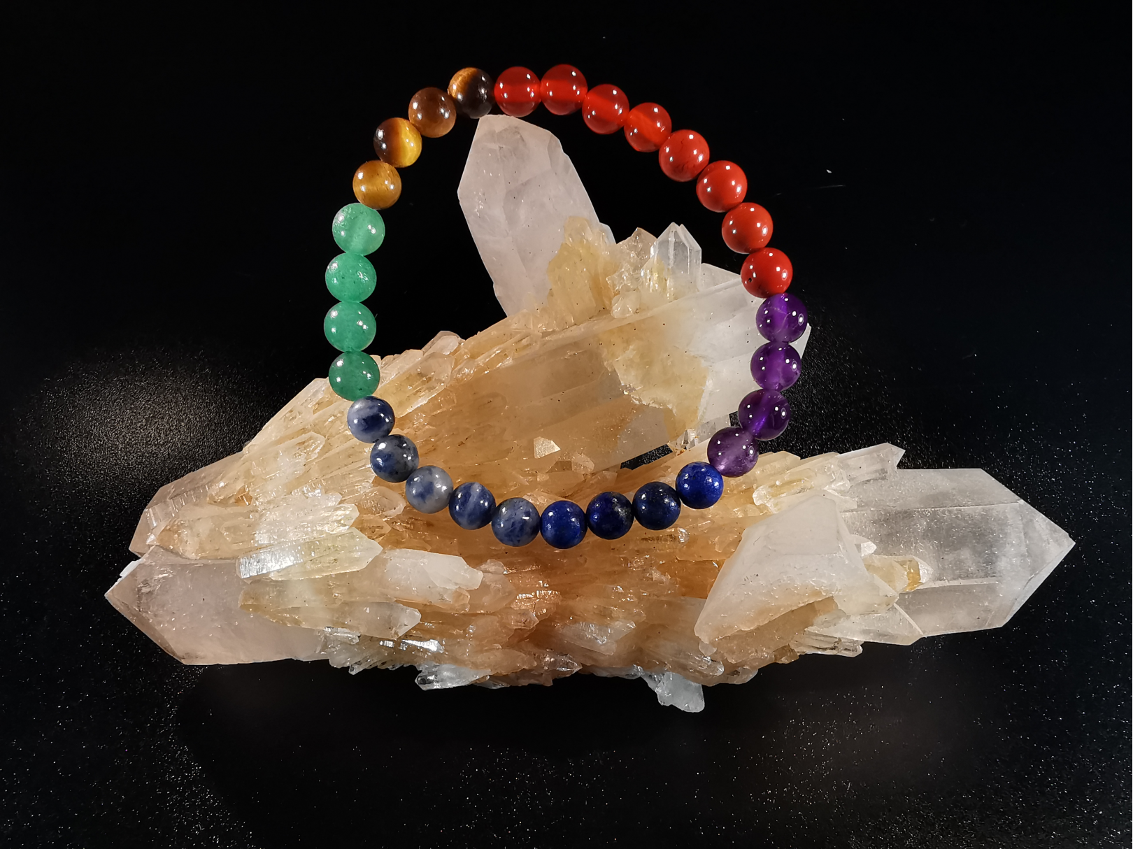 bracelet pierre naturelle 6 mm:  7 CHAKRAS