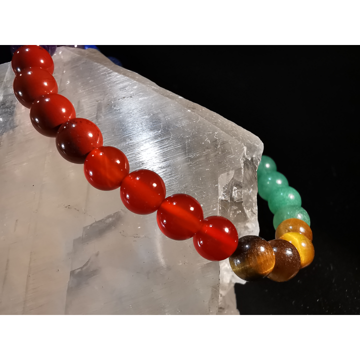 natural stone bracelet 6mm:  7 CHAKRAS