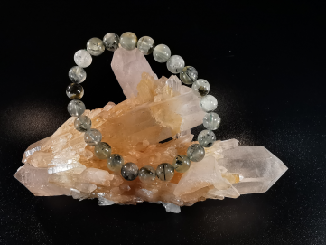 bracelet pierre naturelle 8 mm:  PREHNITE