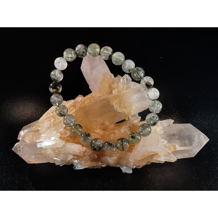 bracelet pierre naturelle 8 mm:  PREHNITE
