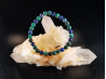 bracelet pierre naturelle 6 mm:  AZURITE MALACHITE