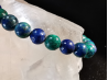 bracelet pierre naturelle 6 mm:  AZURITE MALACHITE